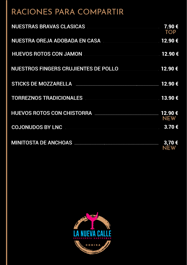 La Nueva Calle Raciones para compartir
